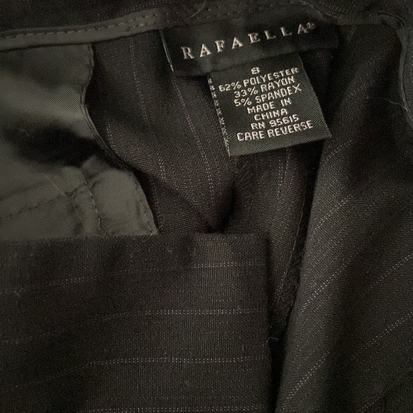 Rafaella size 8 striped black pants suit - Picture 2 of 3